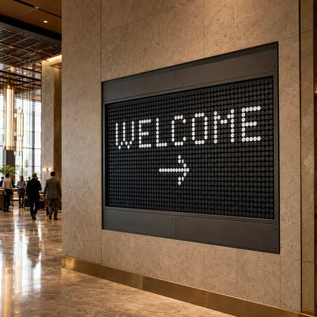 Bright Magnetic Flip Dot Display Panel Electromechanical Flipping Signs Outdoor Advertising Landscape Lights