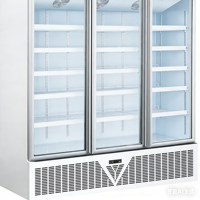 Vitrine Réfrigérée Verticale à Trois Portes, Refroidissement par Air, Sans Givre, pour Plats Préparés, Gâteaux, Bœuf, Mouton, Fruits de Mer, Origine Chine