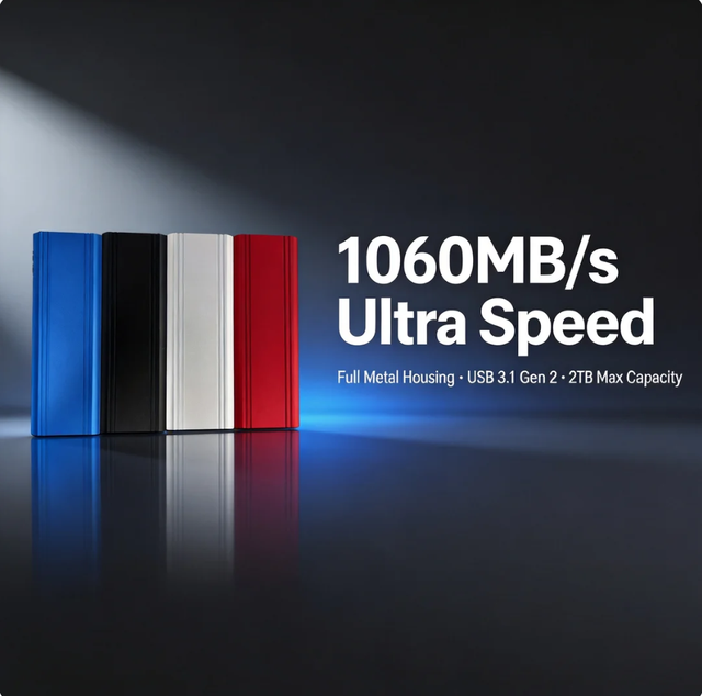 Portable SSD External Drive USB 3.0 Type-C 512GB 1TB 2TB Solid State Disk Metal Case for Desktop PC Macbook