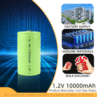 HIZY 1.2V 10000mAh 32600 Baterai Silinder Ni-MH Combo Anti-penuaan Isi Ulang Katoda LiCoO2 500 Siklus Suhu Operasi 0-45C
