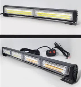 COB ไฟฉุกเฉินแฟลชทิศทางการติดตั้งหลังคา 12V 24V สีเหลืองอําพันสัญญาณไฟจราจรแถบไฟเตือนสําหรับรถบรรทุกรถกระบะออฟโรด