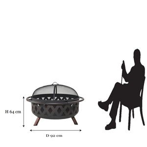 Nouveau design Foyer d'extérieur facile à assembler Barbecue Cheminée à bois avec barbecue <span class=keywords><strong>Plancha</strong></span> - Product Image 2