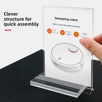 Présentoir de produits mobile en acrylique transparent, support de signalisation A4 sur pied, publicité promotionnelle de bureau