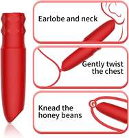 Ein-Klick-Steuerung 10-Gang Mini-Bullet-Vibrator aus Silikon, IPX7 Wasserdicht, USB-Aufladbar für Frauen, Zuhause & Reise, Persönliche Pflege