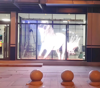Écran transparent en verre pour fenêtre intérieure GPXP P3.91, fenêtre extérieure. Écran LED en verre transparent pour la publicité