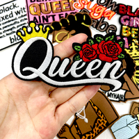 Patch Bordir Aplikasi Setrika Motif Ratu Wanita Kulit Hitam, Custom untuk Jaket, Jeans, Tas, Dekorasi Pakaian DIY