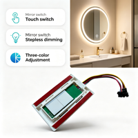 Interrupteur tactile 12V 60W à deux touches, dimmable, pour bande lumineuse LED de miroir de salle de bain et contrôle du dégivreur