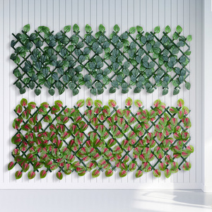 Plante artificielle, mur végétal en lierre vert, décoration 100cm-200cm, plastique, extérieur, maison, décoration de mariage - Product Image 1