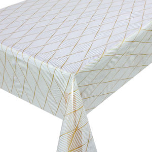 Ventes directes des fabricants de nappes en PVC avec fleurs à clip en or et en argent - Product Image 5