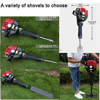 Ensemble d'outils de jardin RUJIE multifonctionnel avec moteur à essence et boîte de vitesses, pelle pour l'abattage d'arbres