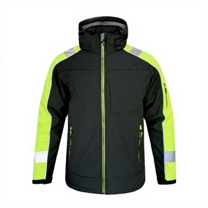 Veste d'hiver matelassée pour homme en mélange de coton avec bandes réfléchissantes, haute visibilité, personnalisable, vente en gros, super promotion - Product Image 3