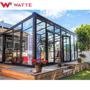 Bon marché Prix Aluminium Métal Cadre Serre Sun Room Kits Panneaux de verre Extension Maison <span class=keywords><strong>Abri</strong></span> Sunroom à vendre - Product Image 6