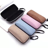 Nouvel étui rigide en EVA résistant à la pression, motif vintage, couleur lin, pour lunettes de soleil et de vue – Meilleure vente
