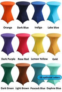 Wedding Ceremonies Hotel Coffee <b>Round</b> High Top <b>Table</b> Cover 80Cm Bar <b>Table</b> <b>Cloth</b> Ivory Color Trade Show Cocktail <b>Table</b> <b>Cloth</b> - Product Image 3