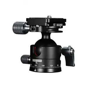 Professional 360 Degree Swivel Dual Panoramic Heavy Duty 36mm Photography Camera Mount Monopod Tripod Grip Head