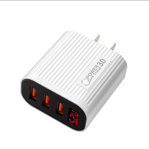 Nhà Máy bán hàng trực tiếp EU chúng tôi QC3.0 đa-cắm ổ cắm 3 USB <span class=keywords><strong>Adapter</strong></span> sạc với hiển thị kỹ thuật số cho <span class=keywords><strong>Iphone</strong></span> Android <span class=keywords><strong>Adapter</strong></span> sạc - Product Image 2