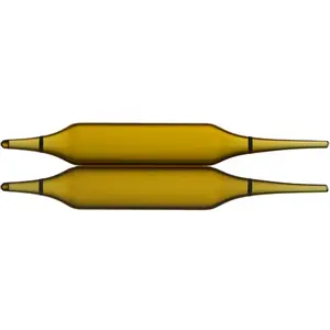 Hersteller individuelles Logo doppelt-Injektionsflasche transparente Ampullenflasche zwei spitzenenden Enden Injektionsflasche