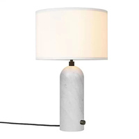 Lampe de table moderne personnalisable avec base en marbre naturel pour salon, chambre à coucher, chevet, décoration intérieure