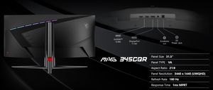 Yeni MSI MAG 345CQR 34 ''180Hz oyun Ultra geniş ucurved hd kavisli monitörler PC oyun monitörler 180hz oyun msi - Product Image 6