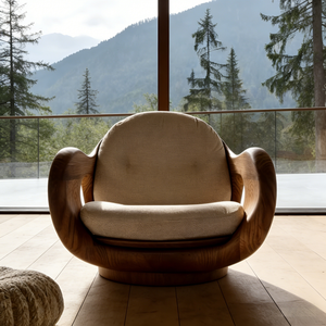 เก้าอี้พักผ่อนแบบปรับเอนได้รุ่น Minoda Disen Aesthetic First Class Cabin Single Lounger สีวอลนัท ทำจากไฟเบอร์กลาส - Product Image 2