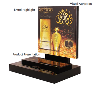 Khả năng hiển thị cao tông <span class=keywords><strong>Countertop</strong></span> Nước hoa hiển thị đứng cho hương thơm trình bày trong các cửa hàng mỹ phẩm - Product Image 2