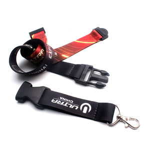 Einziehbare Schlüsselanhänger-Lanyards mit Umhängeband für Ausweishalter für Geschäfts- und Schulveranstaltungen (Schwarz) - Product Image 3