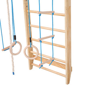 Muro de Escalada de Madera para Niños 2 en 1, Escalador Montessori, Colores Arcoíris, Capacidad de 100 kg, Uso en Interiores, para Edades de 3+ Años - Product Image 2