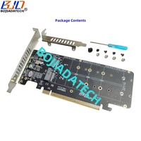 4 * M.2 Key-M NVMe SSD Converter Adapter PCI Express 4.0 16X Expansion Riser Card Motherboard Supports PCI-E X16 Bifurcation