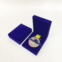 Boîte en velours pas chère pour médailles, souvenirs, trophées, bijoux, emballage en velours, boîte cadeau en velours