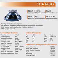 Système de sonorisation avec haut-parleur de 12 pouces, équipement audio, subwoofer à bobine mobile de 50 mm, système de sonorisation extérieur en ligne, haut-parleur de type horn