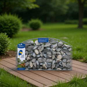 ตะกร้ากาเบียนทรงโค้ง Mantis ขนาด 78.7x19.7x31.5 นิ้ว ทำจากเหล็กชุบสังกะสี สำหรับตกแต่งสวนและภูมิทัศน์กลางแจ้ง - Product Image 2