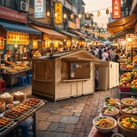 Nouveau Kiosque de Marché de Noël Pliant en Bois et Acier 2026 – Idéal pour l'Europe