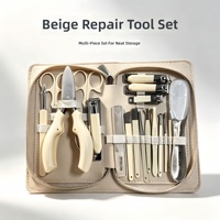 Kit de manucure et pédicure professionnel 22 pièces en acier inoxydable avec étui en cuir, coupe-ongles, repousse-cuticules, lime à ongles