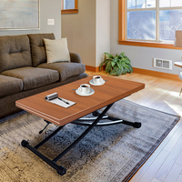 Table de thé réglable en bois, haute, extensible, Table basse, pour salle à manger