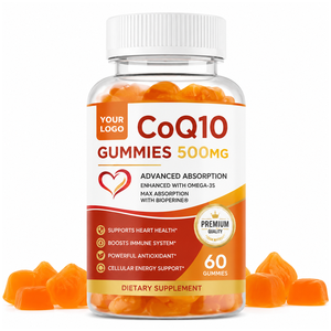 Gummies véganes à base de pectine Coenzyme Q10 OEM ODM, antioxydant naturel <span class=keywords><strong>Ubiquinone</strong></span> pour adultes - Product Image 1
