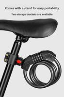Nuevo Candado de Cable de Acero para Motocicleta con Contraseña de Cinco Dígitos, 1.2m, Seguro Antirrobo