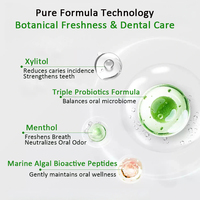 Rince-bouche privé de marque OEM de vente en gros 500ml rince-bouche à la menthe fraîche ajouter xylitol et probiotique rince-bouche antibactérien sans alcool