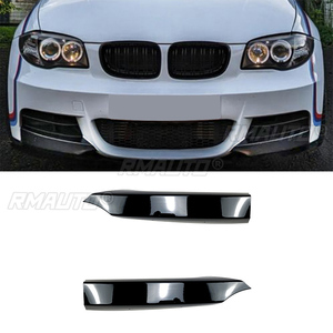 Kit carrosserie tuning noir brillant pour pare-chocs avant, lèvre de spoiler et diffuseur pour BMW Série 1 E82 E88 M-Tech 2008-2013 - Product Image 1