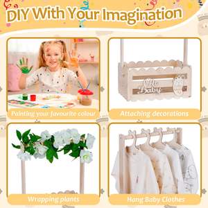 Armario <span class=keywords><strong>de</strong></span> caja <span class=keywords><strong>de</strong></span> madera para Baby Shower-Cesta <span class=keywords><strong>de</strong></span> bebé neutral al género Regalos <span class=keywords><strong>de</strong></span> bienvenida Bebé <span class=keywords><strong>Embarazo</strong></span> Regalos para nuevos padres - Product Image 5