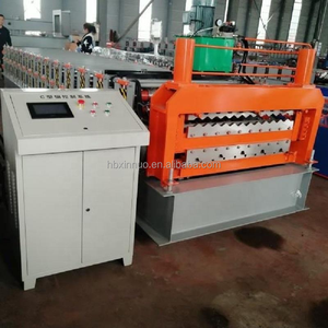 더블 레이어 사다리꼴 지붕 타일 Rool 시트 스텝 타일 차가운 다채로운 지붕 타일 롤 기계 14mm - Product Image 4