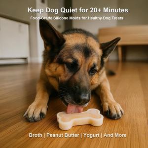 Oferta Especial: Moldes Grandes para Golosinas de Perros y Gatos, Paquete de 2 - Juguetes Masticables Comestibles DIY, de Silicona Segura para Alimentos y Horno, Molde de Enfriamiento para Cumpleaños - Product Image 2