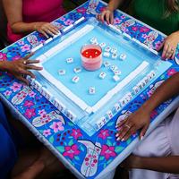 Tapis de mahjong antidérapant et insonorisant en caoutchouc naturel à motif floral, idéal pour le mahjong, le poker et les jeux d'échecs – Vente chaude