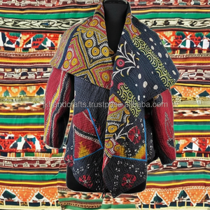 India hermosa elegante Kantha Kimono Vintage chaqueta hecha a mano - Product Image 1