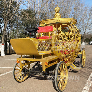 Populaire Chariot de Cendrillon électrique en forme de citrouille grandeur nature pour visites touristiques, Vente directe usine - Product Image 1