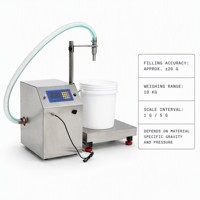 Machine de remplissage semi-automatique haute vitesse et grande capacité L72 pour liquides visqueux et huiles, débit élevé 72L/min