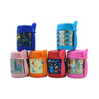 Gourde isotherme portable en acier inoxydable 304 de 300 ml avec cuillère, isolation thermique 6-12 heures, pour la rentrée scolaire