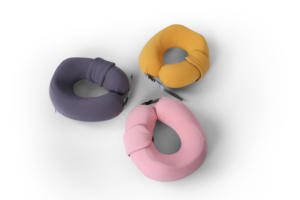 Reise kissen OEM Komfortables leichtes aufblasbares Memory Foam-Reise kissen für verbesserte Flugzeugbett-Flugzeug reise unterstützung - Product Image 4