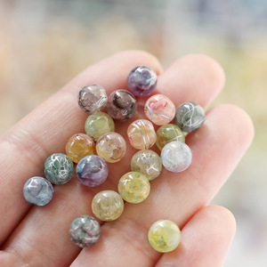 Cuentas de vidrio Lampwork de 8 mm, redondas, de cristal, sueltas, para la fabricación de joyería, primavera 2024, origen Yiwu, AC2912 - Product Image 3
