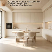 Armoire murale blanche en bois massif haut de gamme pour villa moderne italienne, grande capacité de rangement, tiroirs intégrés, meubles de cuisine avec appareils électroménagers intégrés