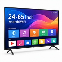 Televisor Inteligente LED Android con WiFi, Pantalla LCD de 24-65 Pulgadas, 1080P, Pantalla Ancha para el Hogar y Hoteles
